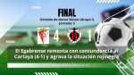 El Egabrense remonta con contundencia al Cartaya (4-1) y agrava la situación rojinegra